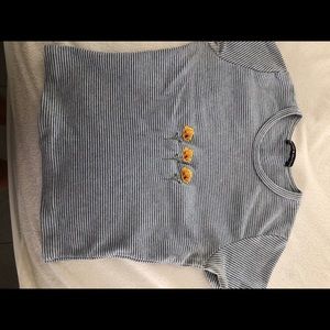Striped Flower Brandy Melville Top